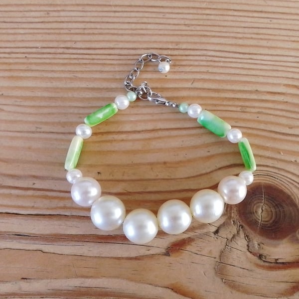 Handmade beaded bracelet.