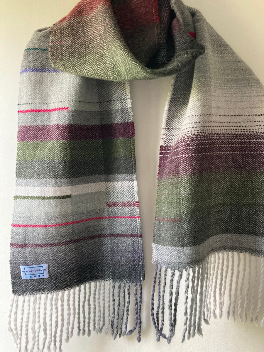 Goathland Handwoven Herringbone Lambswool Scarf
