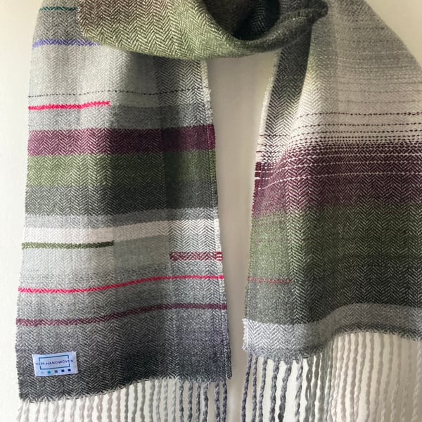 Goathland Handwoven Herringbone Lambswool Scarf