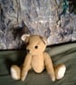 Ted, a collectable jointed bear, an Autumnal silk leaf.  - Image 6