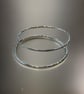 Silver Hammered Stacking Bangle - Image 5