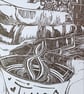'Catching Up', Linocut Print - Image 3