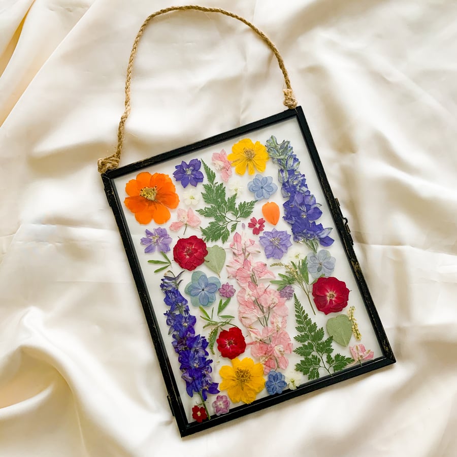 Real Pressed Flower Art Floating Frame Botanical Art Hanging Frame