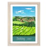 Dorking print white frame