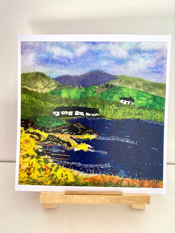 At the end of the loch, original art print
