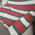 Handmade crochet blanket -throw - large size 