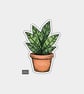 Funny Vinyl Sticker For Adults - Potted Houseplant