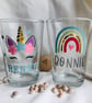 Bumble bee glass personalised gift birthday summer drinks