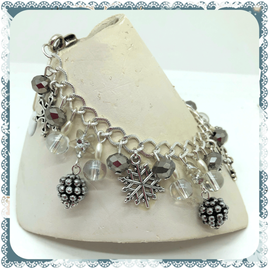 One of a Kind Let it Snow charm bracelet