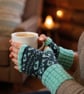 Valentine Fairisle Fingerless Gloves Knitting Pattern - Image 2