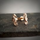 Gold Seahorse Stud Earrings handmade in 9 carat gold