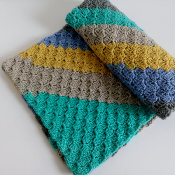 Lap blanket, Baby blanket, small blanket, crochet blanket, C2C crochet blanket