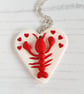 Lobster and hearts Necklace - Image 2