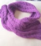 Aran Weight Lacy Knit Scarf for a Child, Child's Muffler, Children's Scarf - Image 5