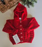 Baby Designer Hand Knitted Red Hooded Jacket 3-9 months size 