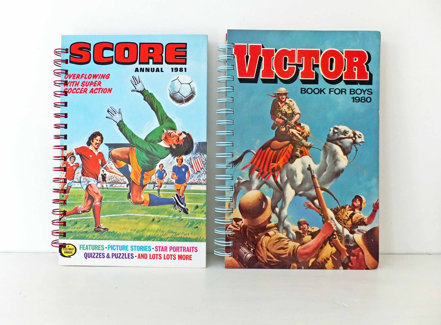 Recycled SCORE 1981 Notebook - Football journal