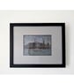 Framed Original Painting  Royal William Yard Plymouth Mixed Media Yupo Paper  - Image 1