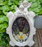 Gothic cherub angel photo frame home decor coffin nails floral botanical church