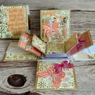 3D Inspirational Butterfly Pop-Up Card. Keepsake Exploding 3D Box Card. 