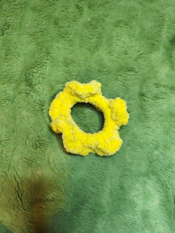 Yellow Glitter Extra Extra Small Scrunchies Hair Ties