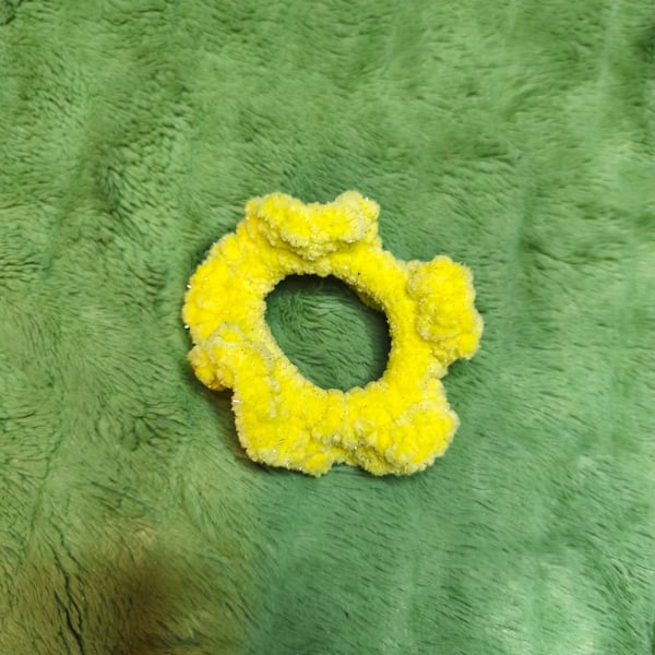Yellow Glitter Extra Extra Small Scrunchies Hair Ties