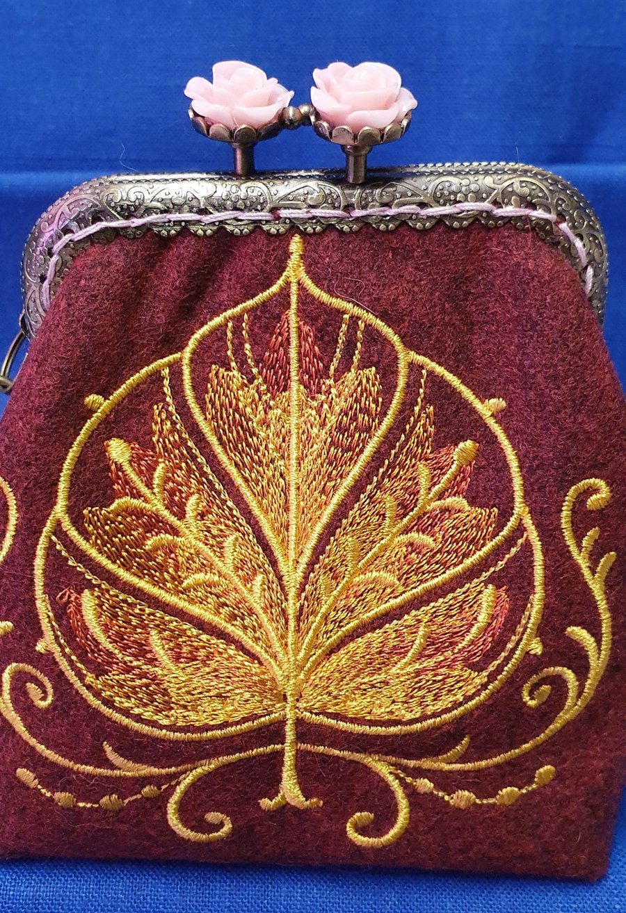 The Gilded Mirage Aspen Leaf Coin Purse