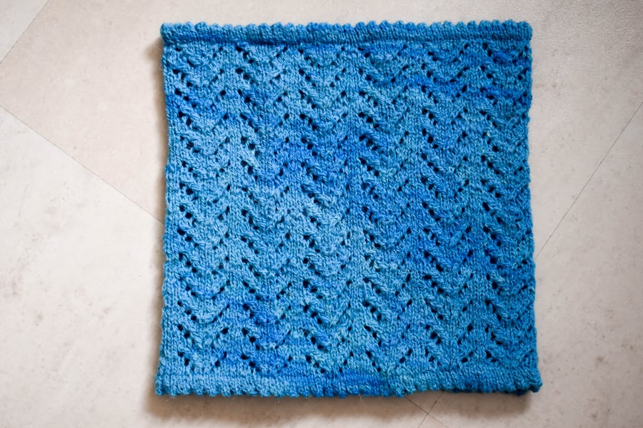 Infinity Cowl Scarf - Hand Dyed Scottish Wool - Blue