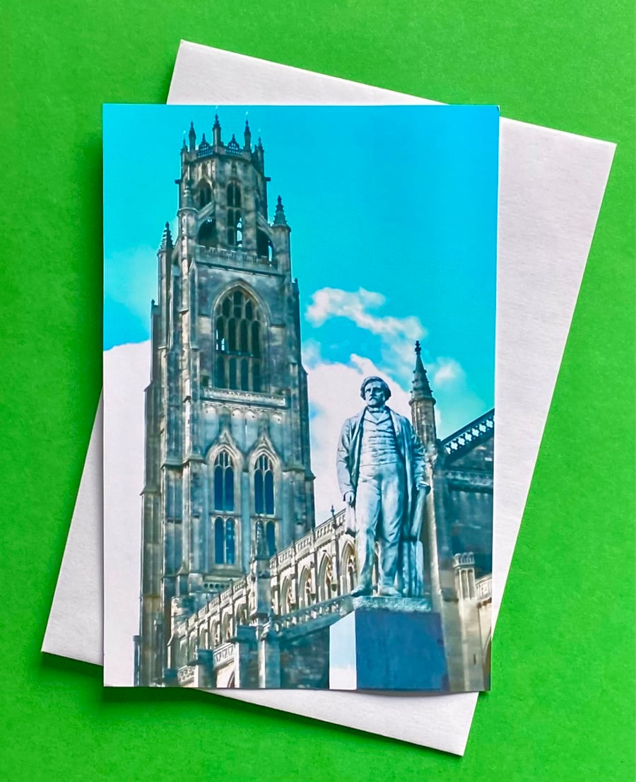 St.Botolph's Church Boston Lincs - Photographic Print Greetings Card