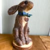 Needle felted Hare ornament 