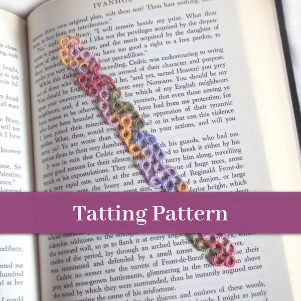 PDF Tatting Pattern - Chiara Bookmark with Variation - Intermediate