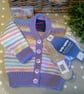  Designer Baby Girl's Pure Merino Wool Hand Knitted Cardigan  6-12 months size - Image 1