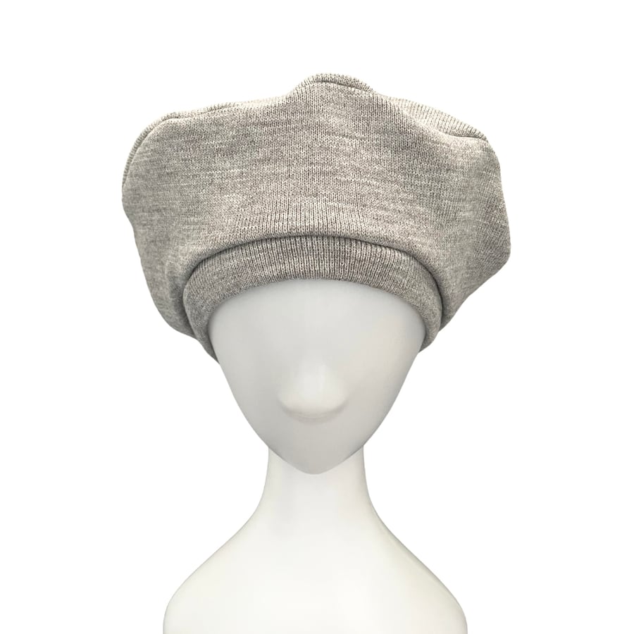 Grey Wool Fall Clothing Beret for Women Elastic Knit Vintage Ladies Beret Hat 