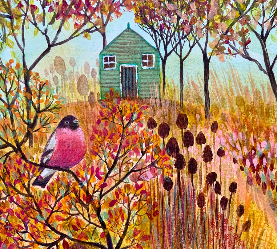 Bullfinch, original painting