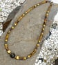 Mens Tiger Eye & Hematite Necklace 21 Inch, Natural Gemstone Beaded Jewellery  - Image 2