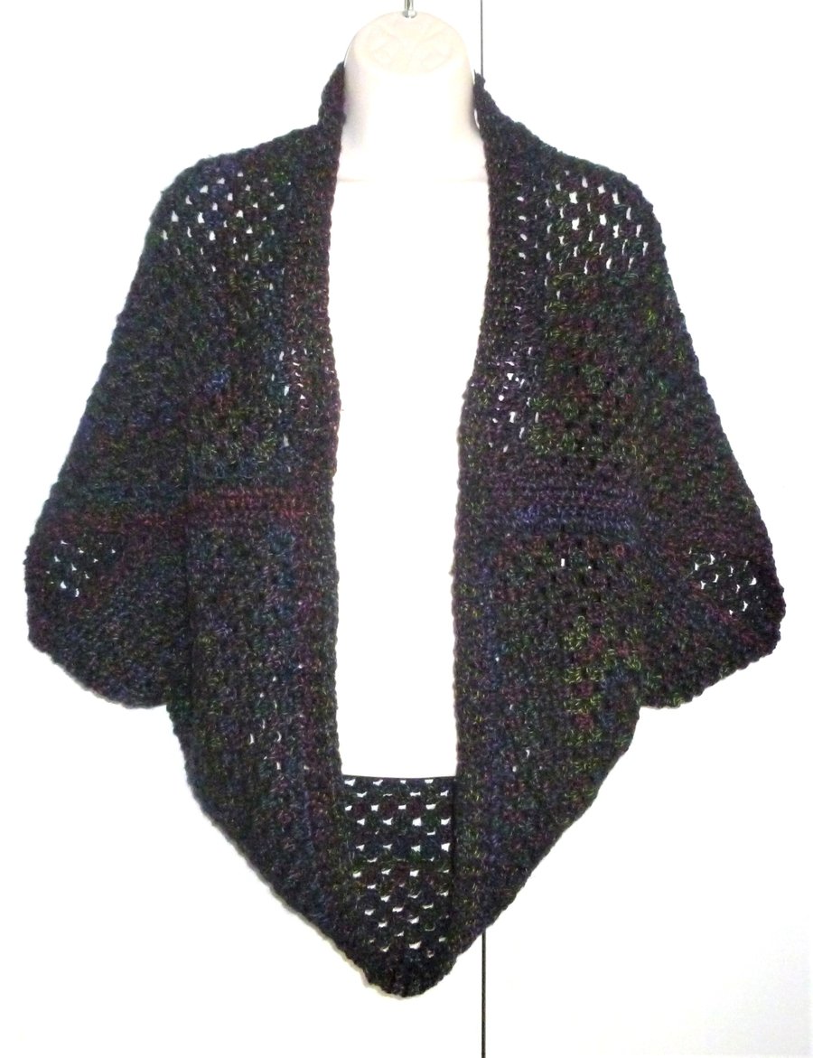 Crochet Ladies granny square shrug ( ref FA 435 D1 )