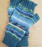 Fingerless Gloves - Hand Knitted - Monet Water Lillies  - Image 7
