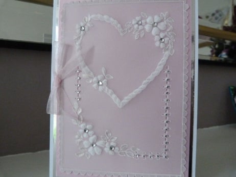 Heart with a Plait Romantic Parchment Card  