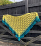 Zing and Teal Triangle Lace Shawl - Image 3