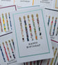 Custom Liberty Print Fabric Birthday Candle Card - CUSTOM order - Image 4