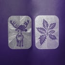 Holy & Reindeer Set of 2 Plastic Stencils Size A6, Reusuable Card Making Tool