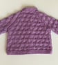 Baby cardigan hand knitted 0-3 months  - Image 4