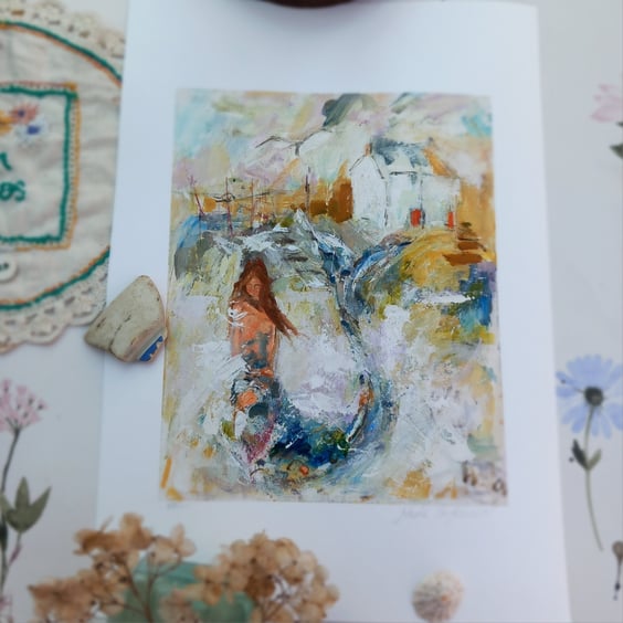 Limited edition. 'Mermaid  at the beach' 