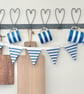BLUE and WHITE STRIPED BUNTING - double-sided, 7 flags - Image 5