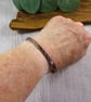 Copper Cuff - Embossed Floral Pattern with Antiqued Finish. Size Medium - Image 4