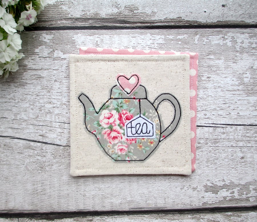 Teapot coaster, gift for a tea lover