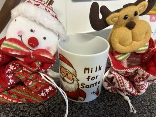 Santas milk personalised mug 