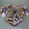 Ceramic Novelty Mice Silver Purple Decorative Jewellery Trinket Box Container.