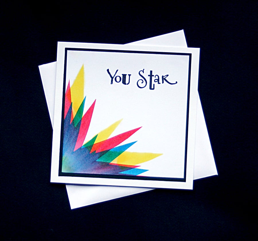 You Star - handcrafted (blank) Card - dr16-0075