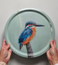 Kingfisher Tray Wildlife Gift, Bird Lover Melamine Serving Tray