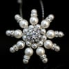 Opis, Rhinestone & Pearl Bridal Hair Pin
